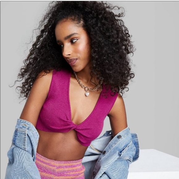 Women's Reversible Twist
Tank Cropped Sweater
Tank Top - Plum Purple and Black S - Picture 4 of 8